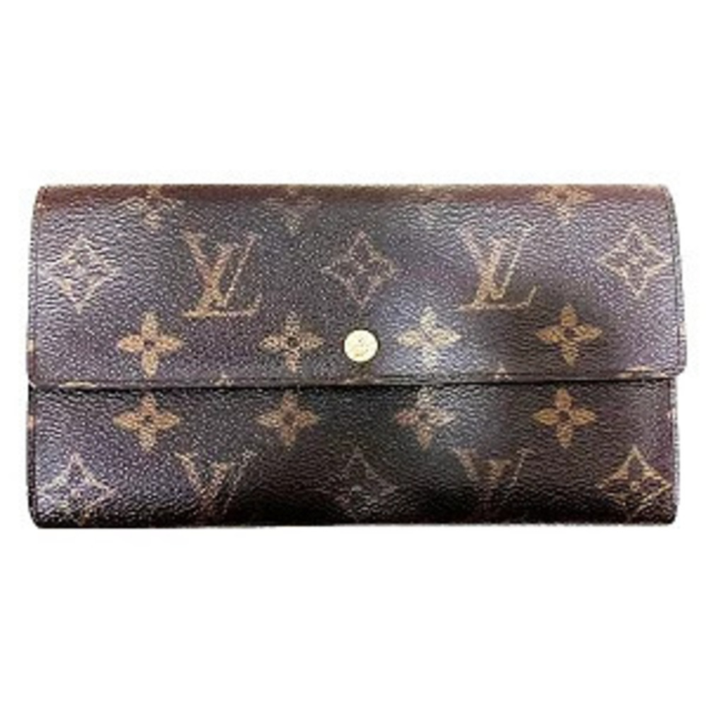 Louis Vuitton Monogram Pochette Portemonnaie Credit Bi fold Wallet Long